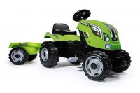 Smoby Трактор педальный XL с прицепом, зеленый 710111