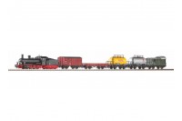 PIKO 57123 Стартовый набор Грузовой поезд с паровозом G7, 5 вагонами и рельсами на призме