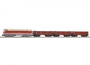 PIKO 57138 Стартовый набор Грузовой поезд с дизельным локомотивом BR119 и 3 грузовыми вагонами