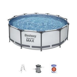 Каркасный бассейн Bestway 56418 Steel Pro Max 366х100см, 9150л, фил.-насос 2006л/ч, лестница