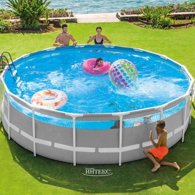 Каркасный бассейн Intex Prism Frame 26722 427х107см, 12706л, фил.-насос 3785л\ч, лестница, тент, подстилка Каркасный бассейн Intex Prism Frame 26722 427х107см, 12706л, фил.-насос 3785л\ч, лестница, тент, подстилка