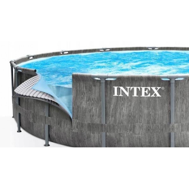 Каркасный бассейн INTEX GreyWood Prism Frame Premium (круг) 4.57 х 1.22 м ; артикул 26742