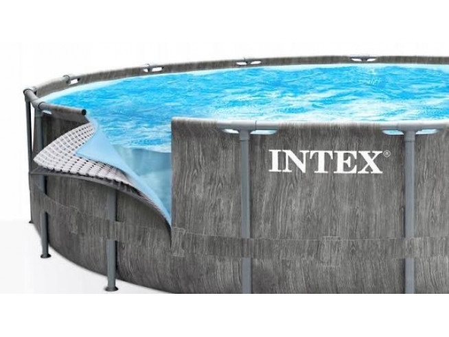 Каркасный бассейн INTEX GreyWood Prism Frame Premium (круг) 4.57 х 1.22 м ; артикул 26742