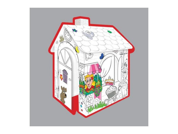Картонный домик -расскраска, MOСHTOYS (10721)