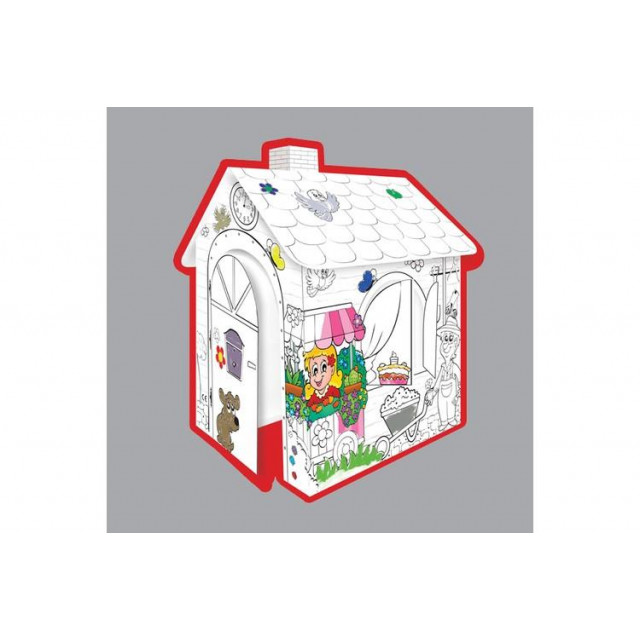 Картонный домик -расскраска, MOСHTOYS (10721) Картонный домик -расскраска, MOСHTOYS (10721)
