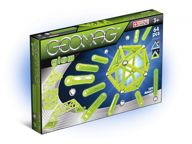 Конструктор магнитный "Geomag Glow", 64 детали Geomag (336)