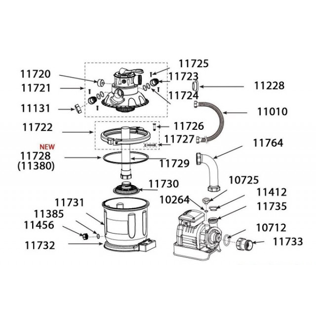 Моторный блок Intex 12704 для песочного насоса 26644