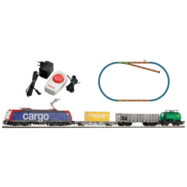 PIKO 57187 Стартовый набор: электровоз SBB BR 185 и 3 грузовых вагона