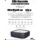 СПА-бассейн MSPA MUSE Otium Square Bubble Spa 185х185х68см, 930л, квадратный, гидромассаж, аэромассаж (M-OT062)
