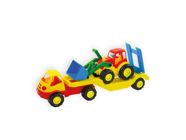 Погрузчик с прицепом и трактором, MOСHTOYS (5338)