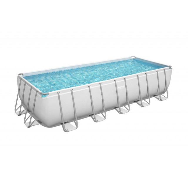 Каркасный бассейн Bestway 5611Z Power Steel 640х274х132см, 19281л, фил.-насос 5678л/ч, лестница, тент, попл.-доз.