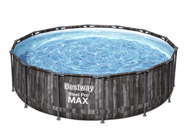 Каркасный бассейн Bestway Steel Pro Max Wood Style 5614Z, 427х107 см