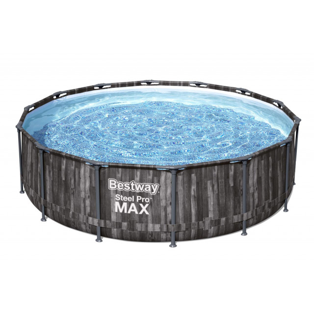 Каркасный бассейн Bestway Steel Pro Max Wood Style 5614Z, 427х107 см