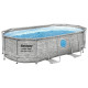 Каркасный бассейн Power Steel 427х250х100см "Ротанг" 7250л, фил.-нас. 2006л/ч, лестн, тент, попл-доз, Bestway 56714 Каркасный бассейн Power Steel 427х250х100см "Ротанг" 7250л, фил.-нас. 2006л/ч, лестн, тент, попл-доз, Bestway 56714