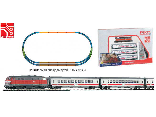 PIKO 57155 Стартовый набор железной дороги «Пассажирский поезд BR 218» PIKO 57155 Стартовый набор железной дороги «Пассажирский поезд BR 218»