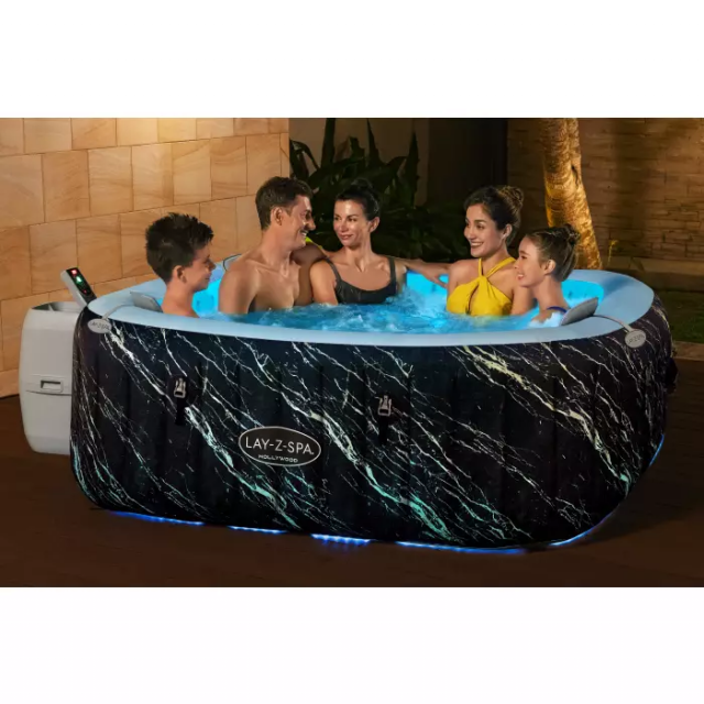 Надувная джакузи Bestway Hollywood Luxe AirJet 6 Marble Ø 180х180х66см; артикул 6001F Надувная джакузи Bestway Hollywood Luxe AirJet 6 Marble Ø 180х180х66см; артикул 6001F