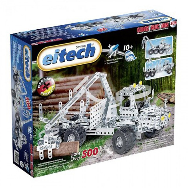 Конструктор металлич Лесовоз EITECH 00305 (500дет.,3модели)