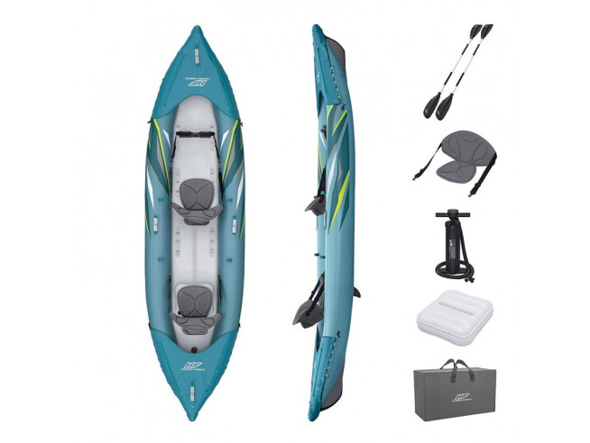 Надувная байдарка Bestway Waypoint Elite X2, 65167 BW, 382x101x35см, 2 весла, насос