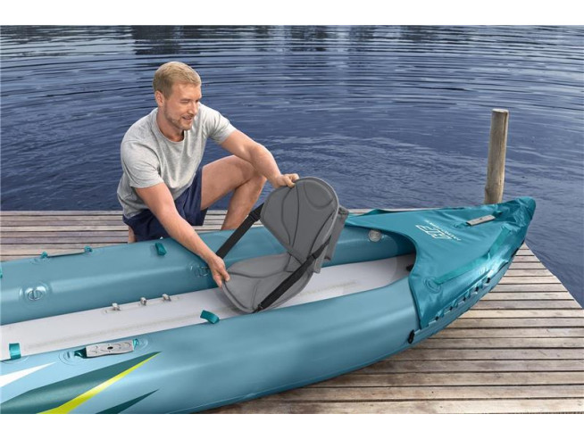 Надувная байдарка Bestway Waypoint Elite X2, 65167 BW, 382x101x35см, 2 весла, насос