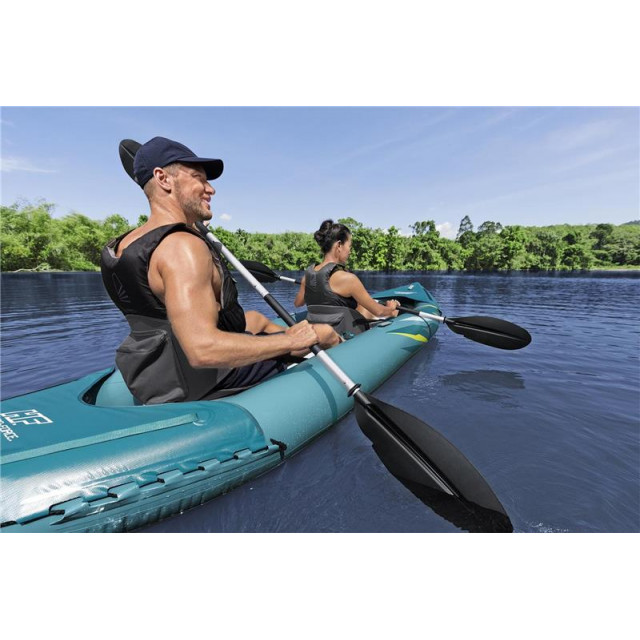 Надувная байдарка Bestway Waypoint Elite X2, 65167 BW, 382x101x35см, 2 весла, насос