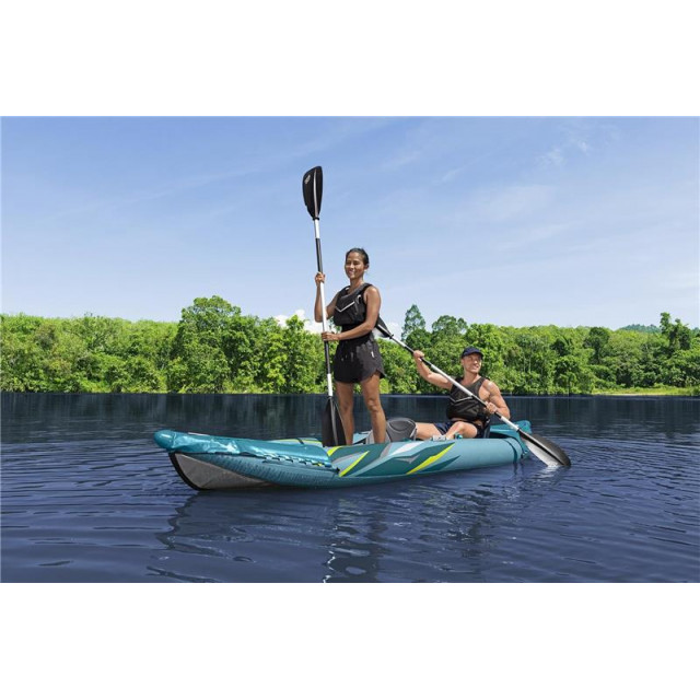 Надувная байдарка Bestway Waypoint Elite X2, 65167 BW, 382x101x35см, 2 весла, насос