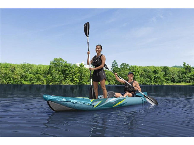 Надувная байдарка Bestway Waypoint Elite X2, 65167 BW, 382x101x35см, 2 весла, насос