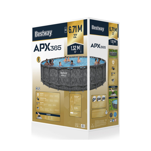 Каркасный бассейн Bestway APX 365 (круг) 6.71 х 1.32 м ; артикул 561JZ Каркасный бассейн Bestway APX 365 (круг) 6.71 х 1.32 м ; артикул 561JZ