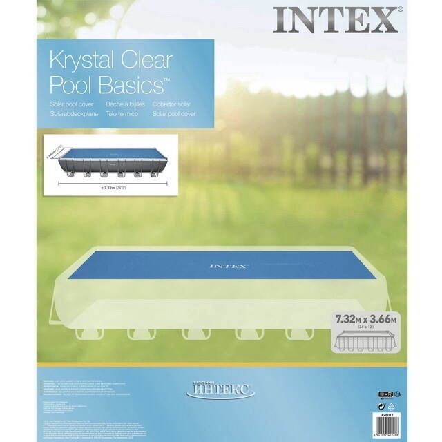 Пузырьковое (теплосберегающее) покрывало INTEX для бассейна 7.32 х 3.66 м ; артикул 28017 