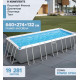 Каркасный бассейн Bestway Power Steel Rectangular 6.40 х 2.74 х 1.32 м ; артикул 5612B