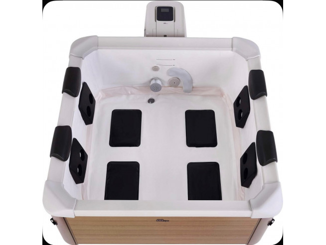 СПА-бассейн MSPA FRAME Oslo Amber Square Bubble Spa, F-AM063W, 160х160х65см  квадратный, гидромассаж, аэромассаж.(4 коробки A.B.C.D)