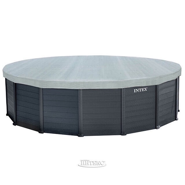 Каркасный бассейн INTEX Graphite Gray Panel Pools (круг) 4.78 x 1.24 м, артикул 26384