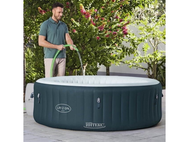 Надувная джакузи Bestway Miami EnergySense AirJet 6 Dark Blue Ø 196 x 66 см, артикул 6001D