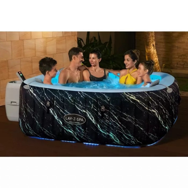 Надувная джакузи Bestway Hollywood Luxe AirJet 6 Marble Ø 180х180х66см; артикул 6001F Надувная джакузи Bestway Hollywood Luxe AirJet 6 Marble Ø 180х180х66см; артикул 6001F