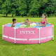 Каркасный бассейн INTEX Pink Metal Frame (круг) 2.44 х 0.76 м ; артикул 28290