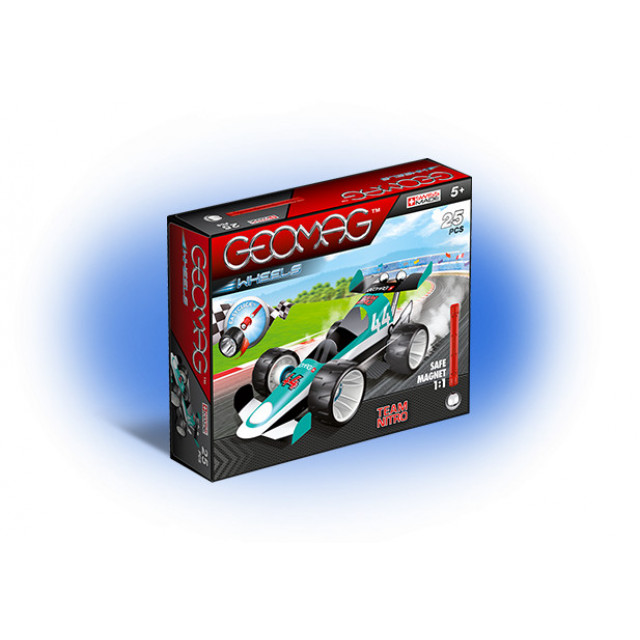 Конструктор магнитный "Гоночная машина", голубой Geomag (711)