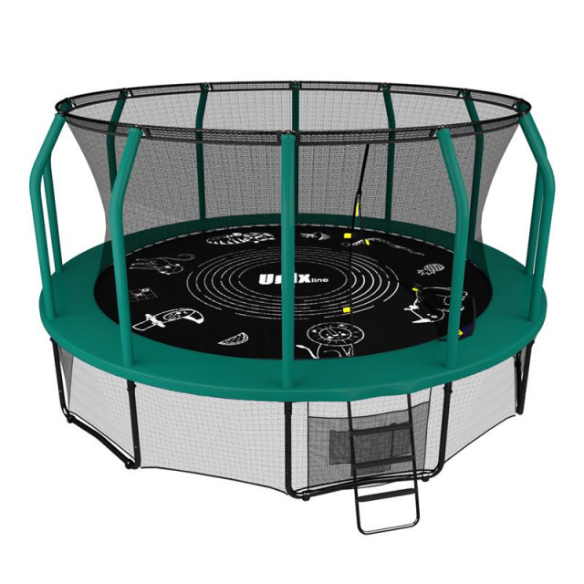 Батут UNIX Line SUPREME GAME 14 ft (green), UNIX TRUSUG14GR