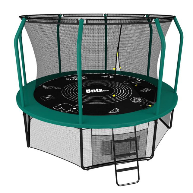 Батут UNIX Line SUPREME GAME 8 ft (green), UNIX TRUSUG8GR