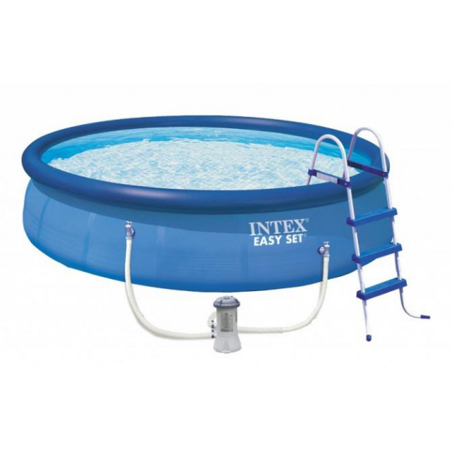26166 Бассейн Easy Set 457х107см, 12430л, фил.-насос 3785л\ч, лестница, тент, подстилка