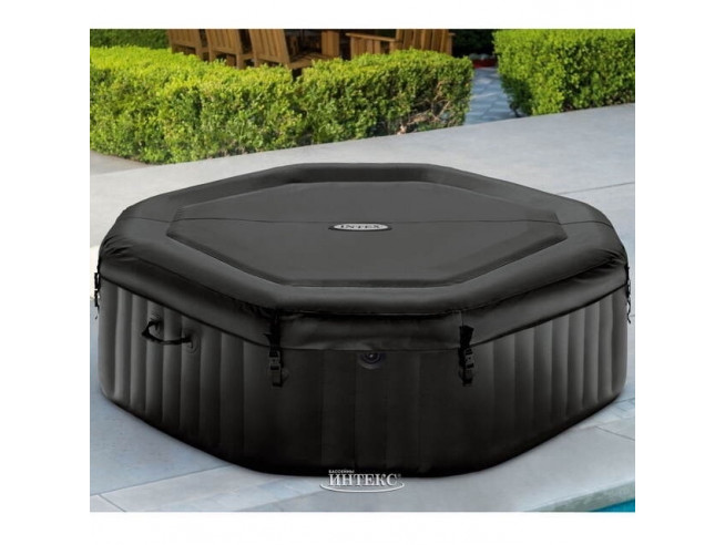 Надувная джакузи INTEX PureSpa Jet and Bubble Deluxe 201x71см-4 персоны ; артикул 28458 Надувная джакузи INTEX PureSpa Jet and Bubble Deluxe 201x71см-4 персоны ; артикул 28458