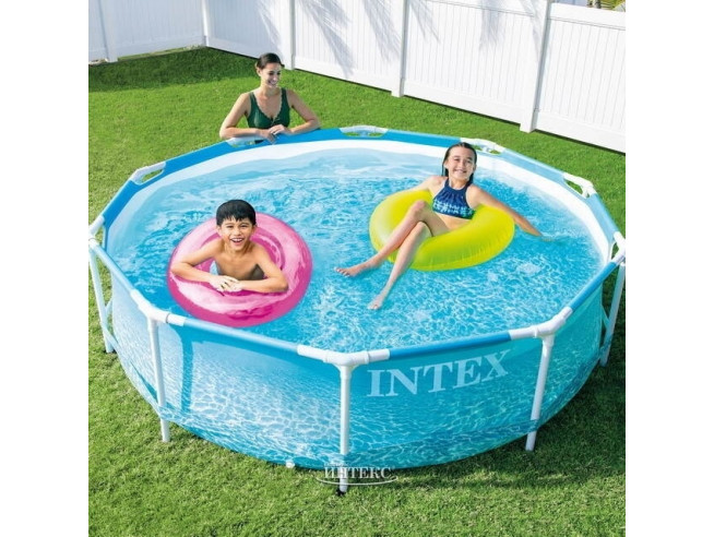 Каркасный бассейн INTEX Metal Frame (круг) "Beachside" 3.05 х 0.76 м ; артикул 28208