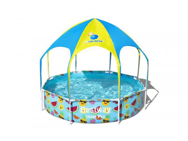 Каркасный бассейн My First Pool 244х51см с навесом, 1688л, Bestway 56432