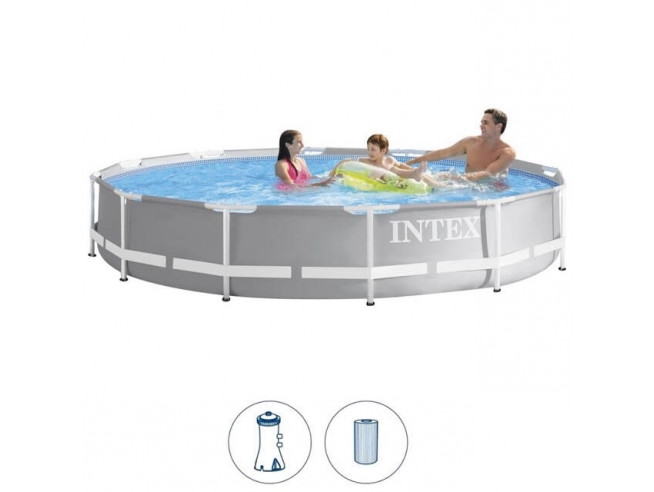 Каркасный бассейн INTEX Prism Framе (круг) 3.66 х 0.76 м ; артикул 26712