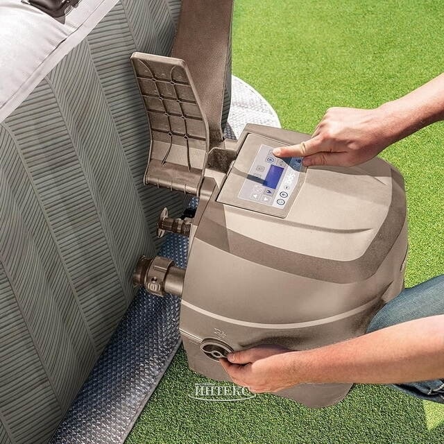 Надувная джакузи INTEX PureSpa Chevron Deluxe 175x71см-4 персоны ; артикул 28446