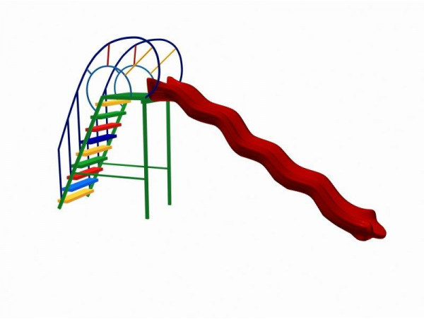Пластиковая детская горка Утенок тип-3