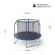 Батут UNIX Line SUPREME BASIC 8 ft (blue), UNIX TRUSUB8BL