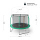 Батут UNIX Line SUPREME BASIC 8 ft (green), UNIX TRUSUB8G Батут UNIX Line SUPREME BASIC 8 ft (green), UNIX TRUSUB8G