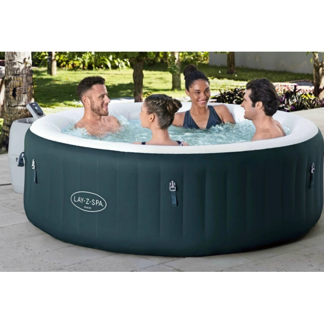 Надувная джакузи Bestway Miami EnergySense AirJet 6 Dark Blue Ø 196 x 66 см, артикул 6001D