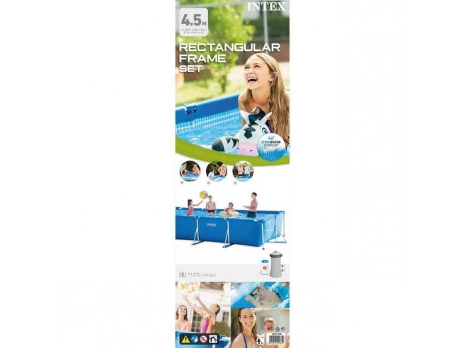 Каркасный бассейн INTEX Rectangular Frame 4.50 x 2.20 x 0.84 м ; артикул 28274 Каркасный бассейн INTEX Rectangular Frame 4.50 x 2.20 x 0.84 м ; артикул 28274