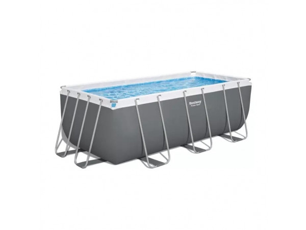 Каркасный бассейн Bestway Power Steel Rectangular 4.12 х 2.01 х 1.22 м ; артикул 56457