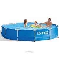 Каркасный бассейн INTEX Metal Frame (круг) 3.66 x 0.76 м ; артикул 28210